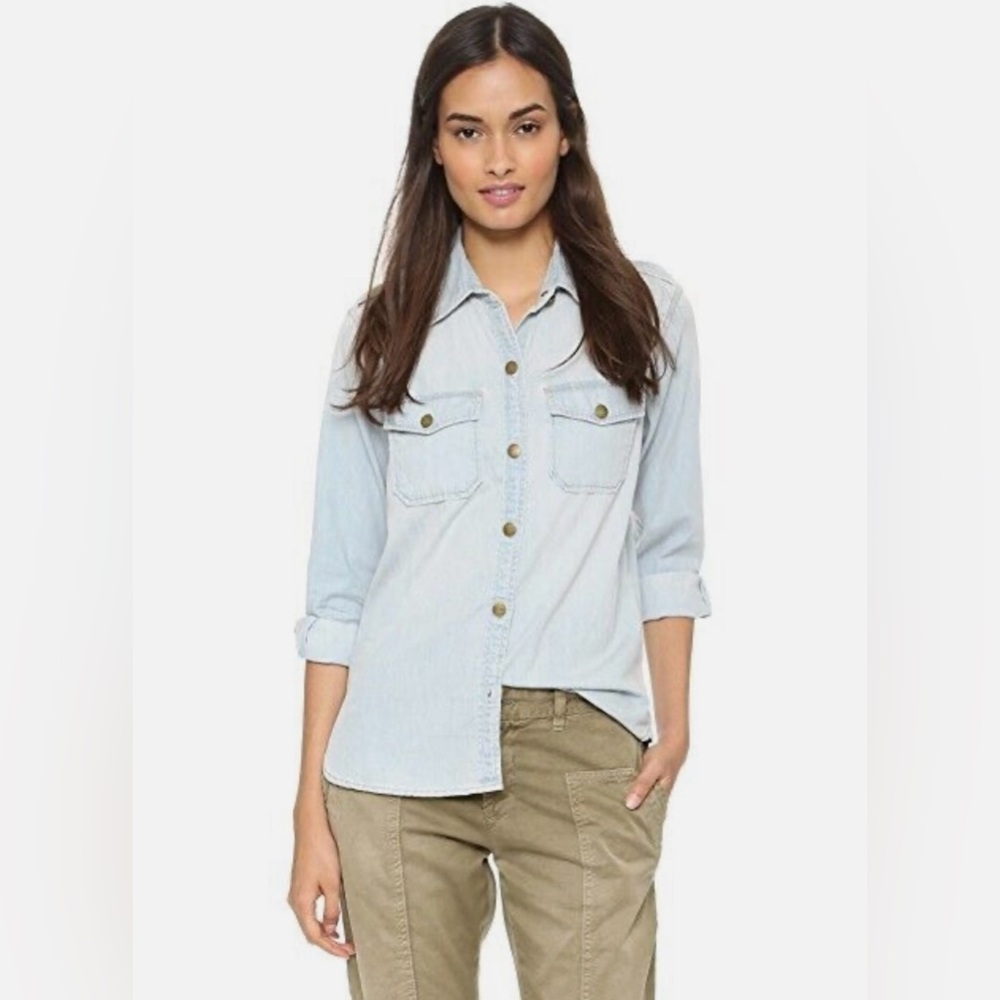 Current Elliott The Perfect Shirt in Pier, Size 1 (US size 2/4)